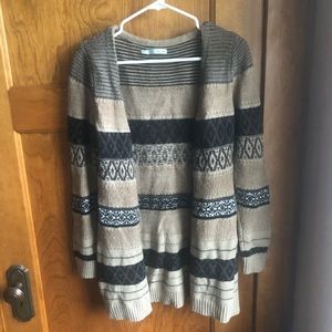 Medium Maurices cardigan. Brown and black.